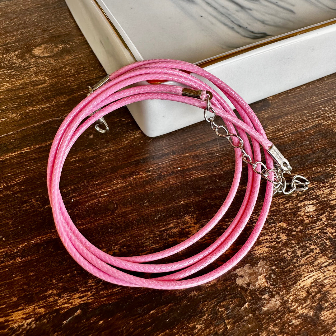 Pink Leather Bracelet